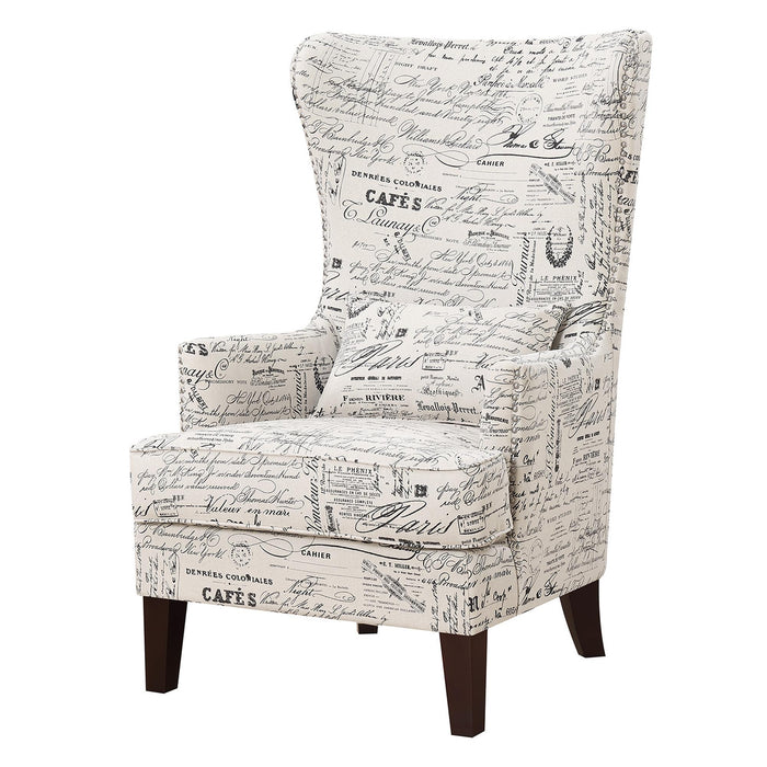 Kori Accent Chair in French Script