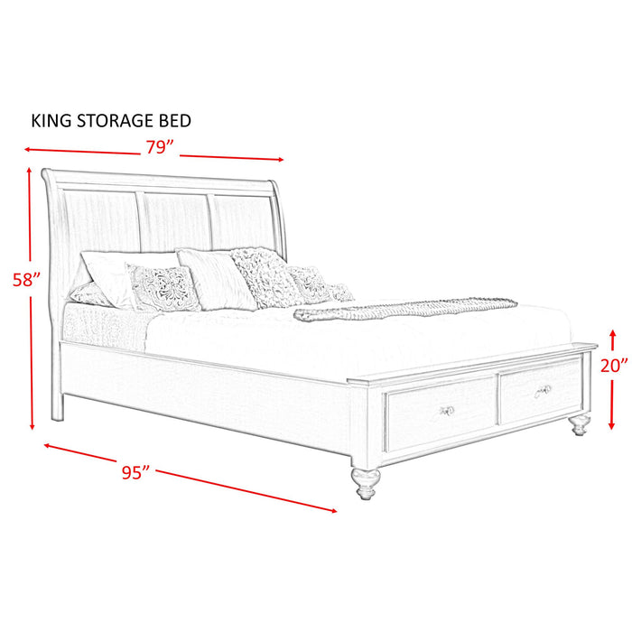 Chatham King Storage Bed - National Furniture Liquidators