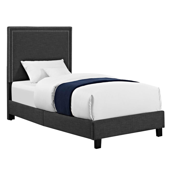 Erica Upholstered Twin Platform Bed - National Furniture Liquidators