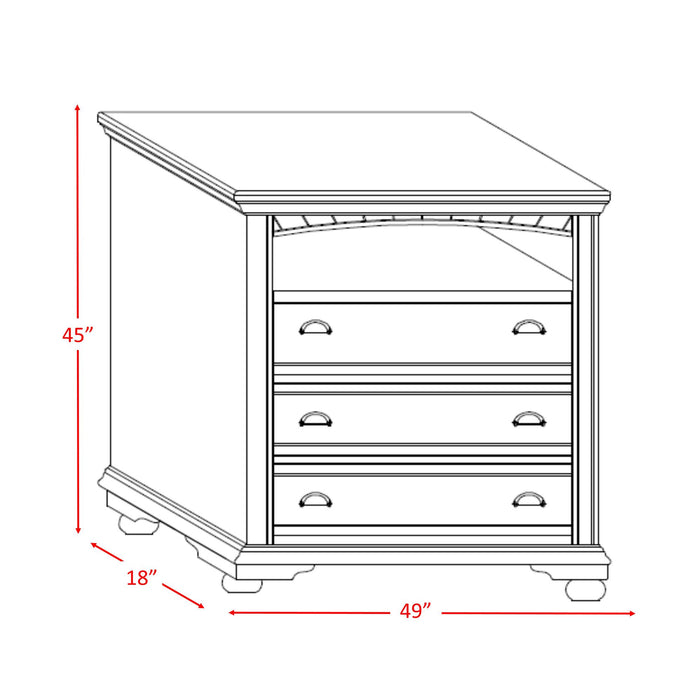 Brookpine White TV Stand - National Furniture Liquidators