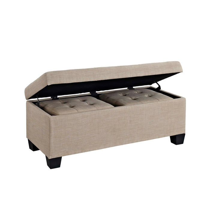 Ethan 3PK Storage Ottoman in Natural - National Furniture Liquidators