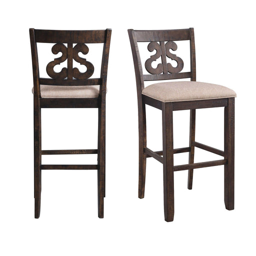 Stone 30" Swirl Back Bar Stool Set of 2 image