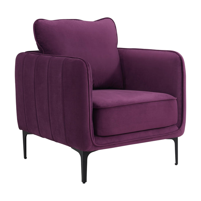 Rae Chair in Lavish 152 Purple Velvet