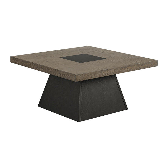 Jemma 2PC Occasional Table Set in Grey and Dark Espresso-Coffee Table & End Table