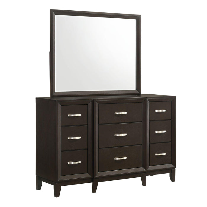 Beaumont Dresser & Mirror in Merlot