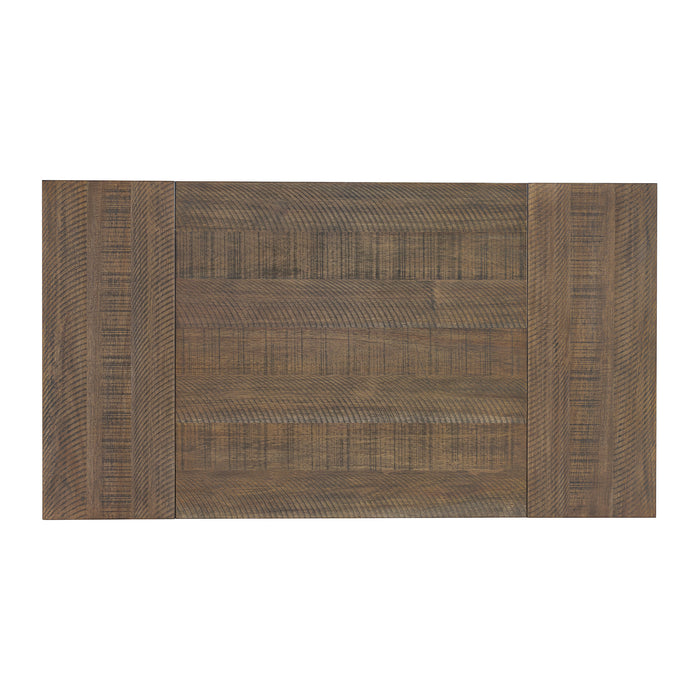 Farmington Rectangular Dining Table in Medium Brown and Washed Stone