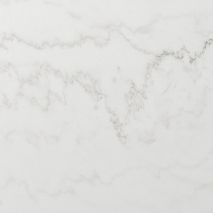 Francesca White Marble Rectangular 5PC Dining Set-Table & Four Black PU Chairs