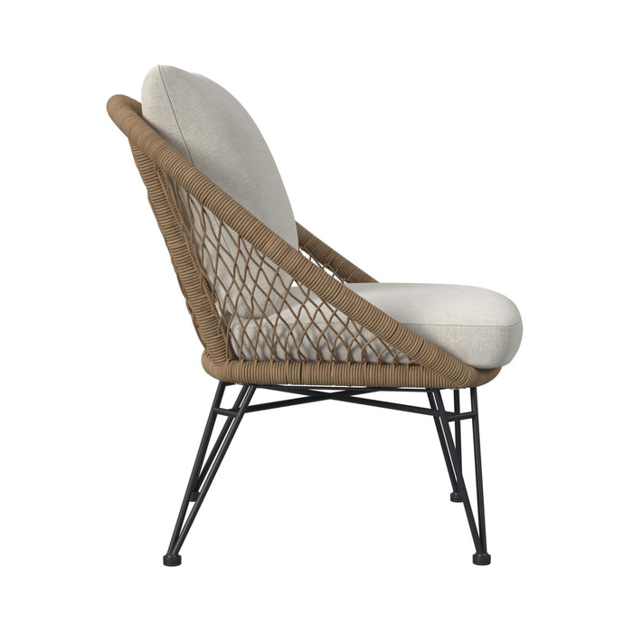 Grace Outdoor Seating 4PC Set - Black, Natural and Olefin Beige