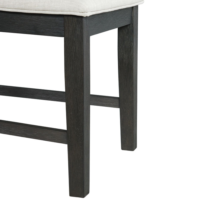 Grady 7PC Dining Set in Black-Table & Six Slat Back Chairs