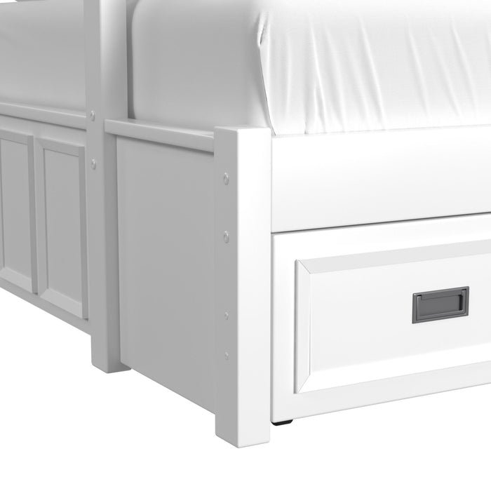 Hampton Kids Over Bunk with Ladder and Trundle Bedroom Set