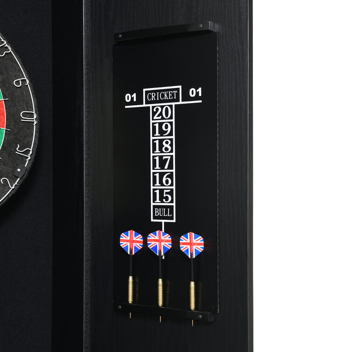 Hurricanes Dartboard Cabinet with Speaker and LED in Black (3A Packing)