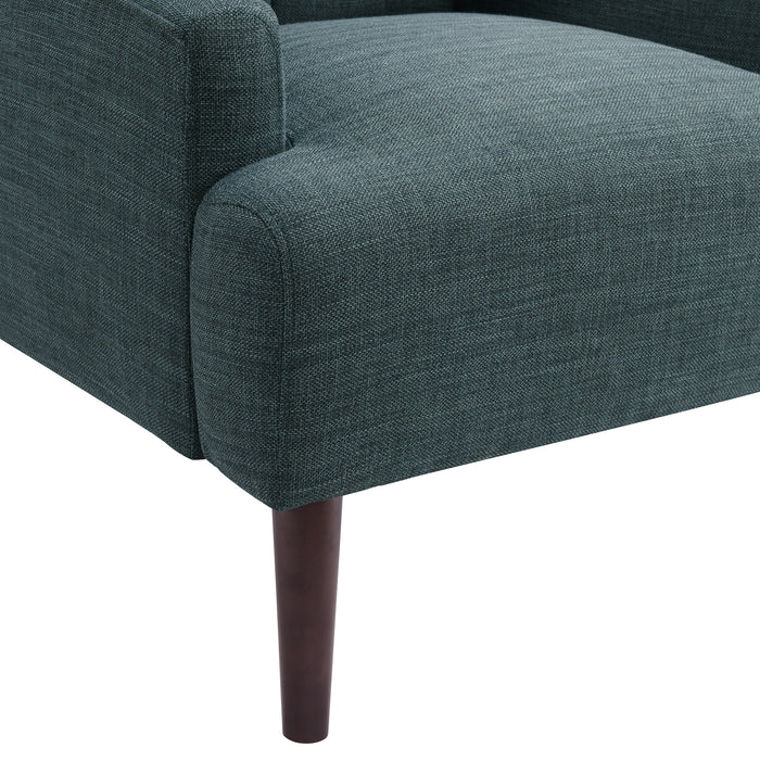 Kiwi Chair with Channel Back in Palmer Teal