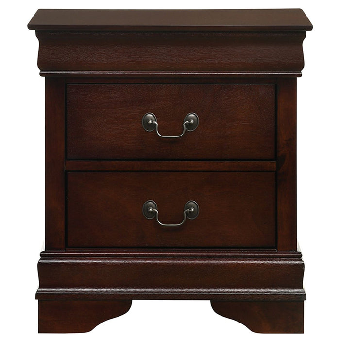 Louis Philippe 2-Drawer Nightstand in Cherry