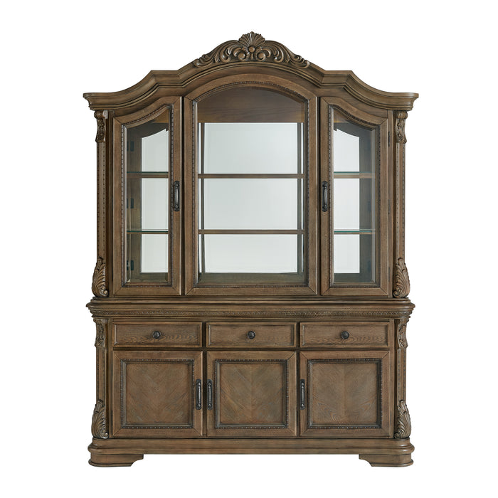 Madison Park Hutch with LED in Walnut