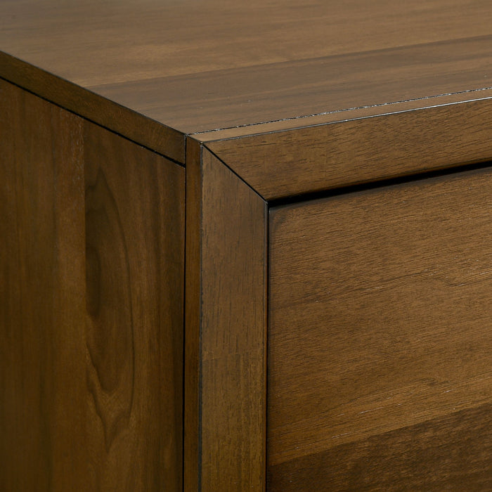 Malibu 6-Drawer Dresser & Mirror in Walnut