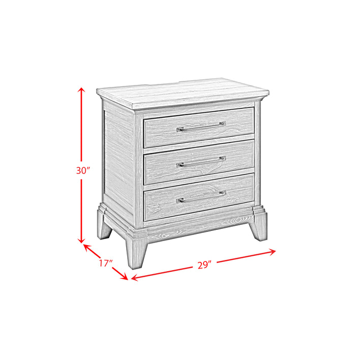 Montrose Nightstand with Charger & Sensor Light in Espresso & Brown