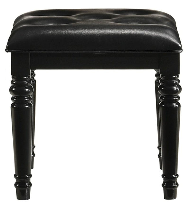 VALENTINO VANITY TABLE STOOL-BLACK