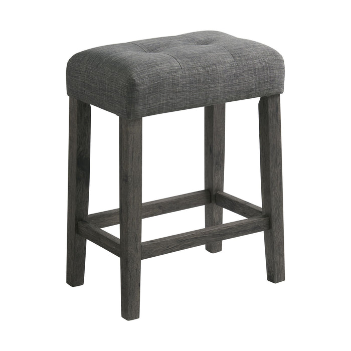 Oak Lawn Charcoal Grey Bar Table Single Pack (Table + 3 Grey Fabric Stools)