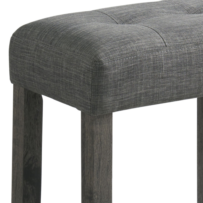 Oak Lawn Charcoal Grey Bar Table Single Pack (Table + 3 Grey Fabric Stools)