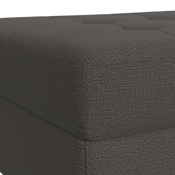 Options One Storage Ottoman in Palmer Plus Ash