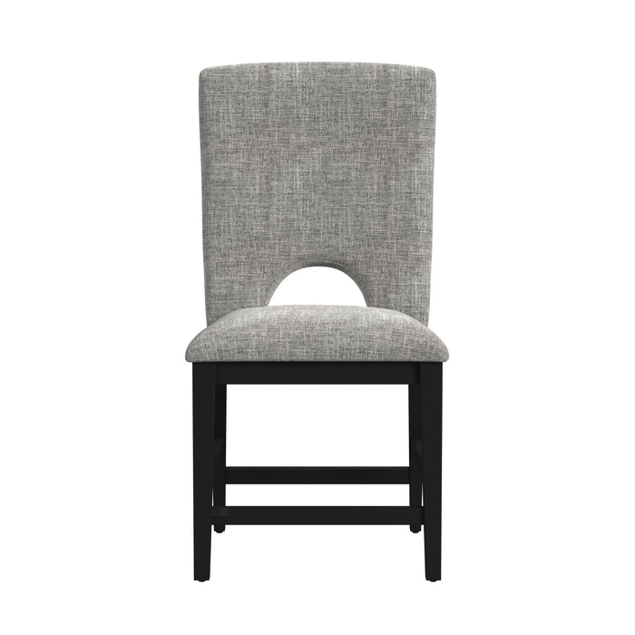 Oregon Counter Side Chair with Grey Fabric in Black (2 Per Carton)