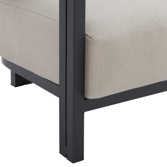 Playa Sofa - Dark Grey and Olefin Beige with 2 Pillows