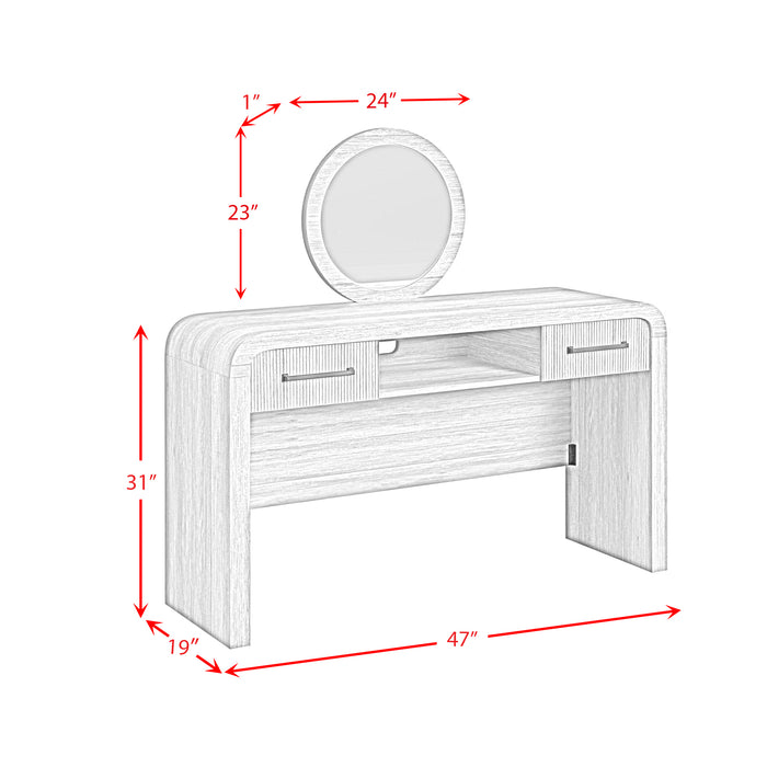Ridgemont Dressing Table and Mirror in Natural