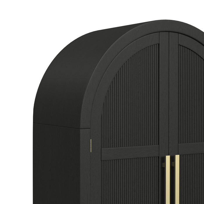 Ridgemont Large Bookcase in Black with Grain