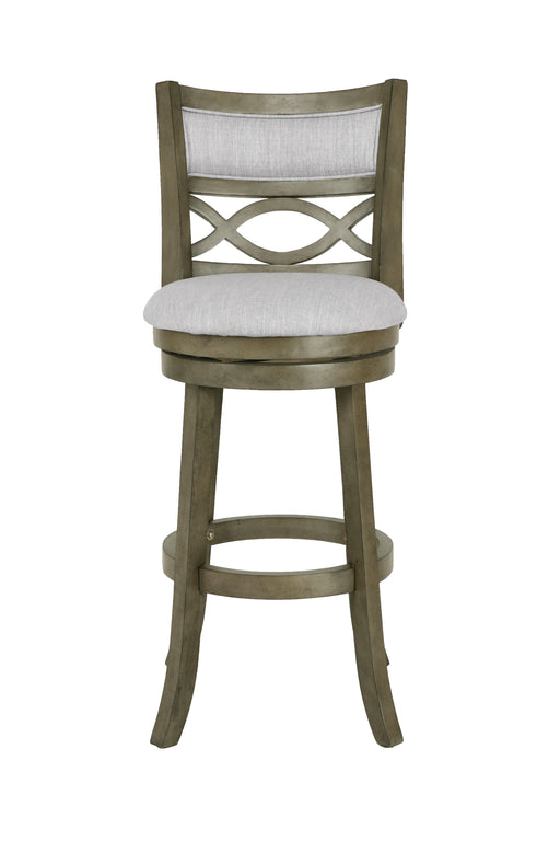Manchester 29" Bar Stool W/Fabric Cushions-Gray