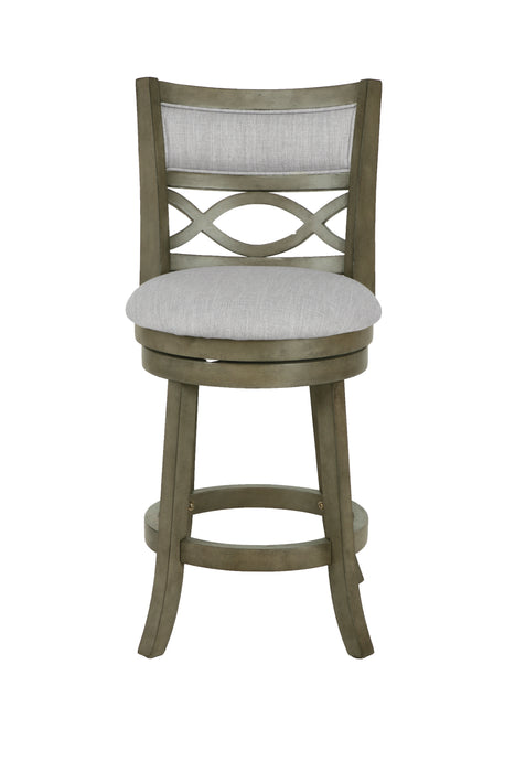 Manchester 24" Counter Stool W/Fabric Cushions-Gray