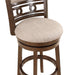 Gia 29" Swivel Barstool-Cherry W/Brown Fabric Seat
