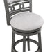 Gia 29" Swivel Barstool-Gray W/Gray Fabric Seat