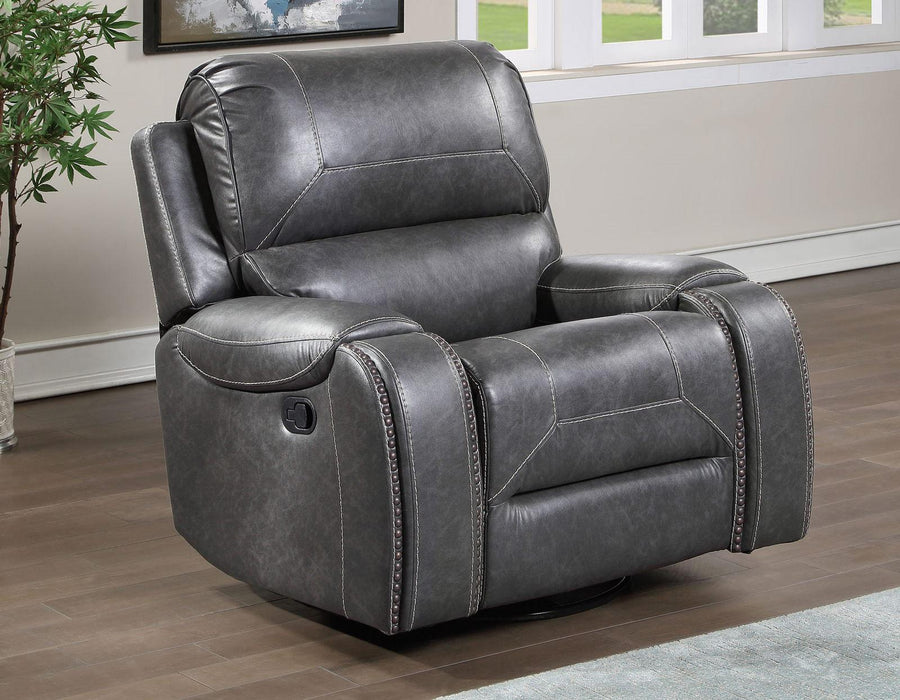 Steve Silver Keily Manual Swivel Glider Recliner in Dove Grey