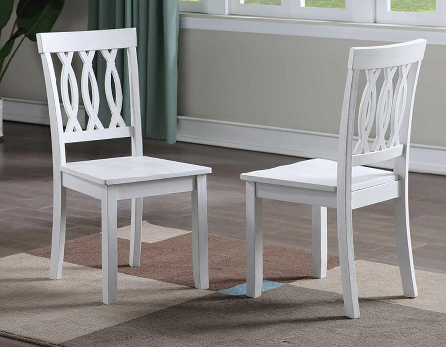 Steve Silver Naples Side Chair in Antiqued White (Set of 2)