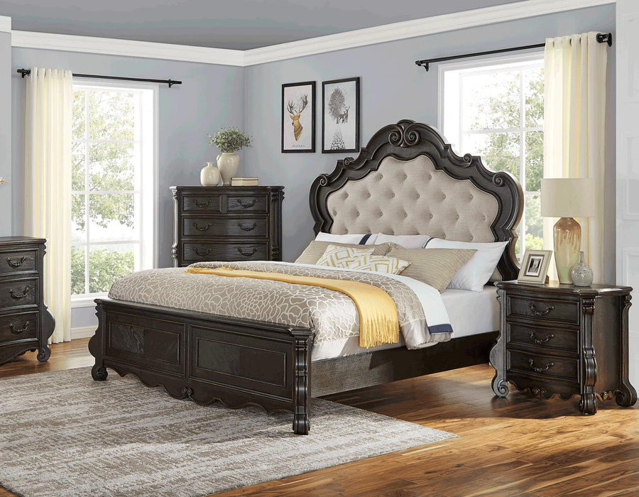 Steve Silver Rhapsody King Panel Bed in Molasses