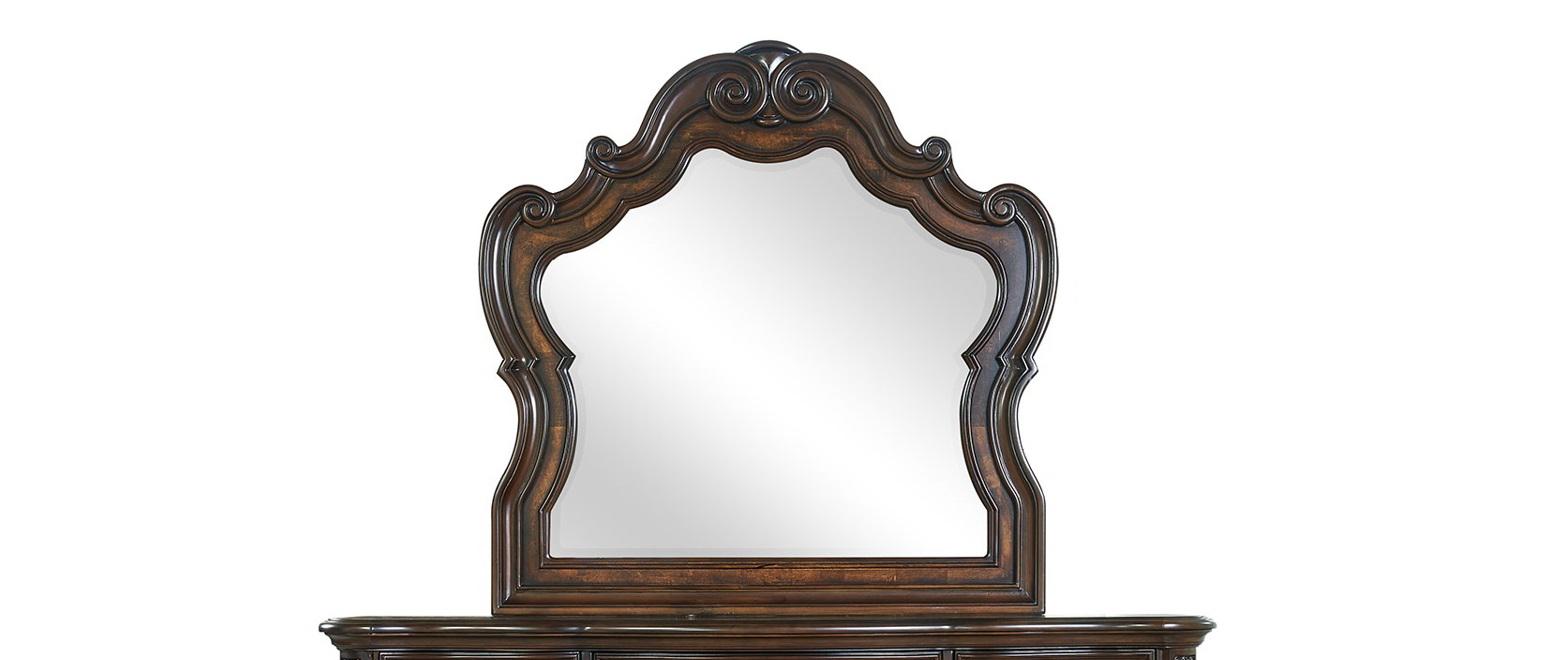 Steve Silver Royale Mirror in Brown Cherry