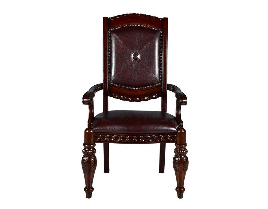 Steve Silver Antoinette Arm Chair (Set of 2) in Rich Cherry