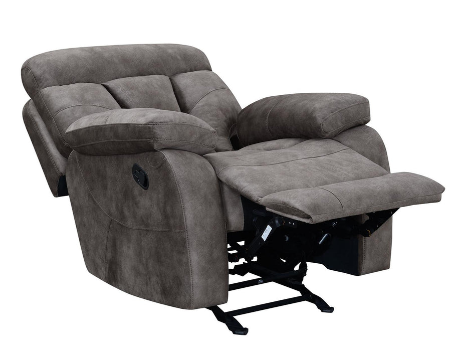 Steve Silver Bogata Manual Glider Recliner in Majestic Mushroom