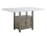 Steve Silver Grayson White Marble Counter Storage Table in Driftwood image