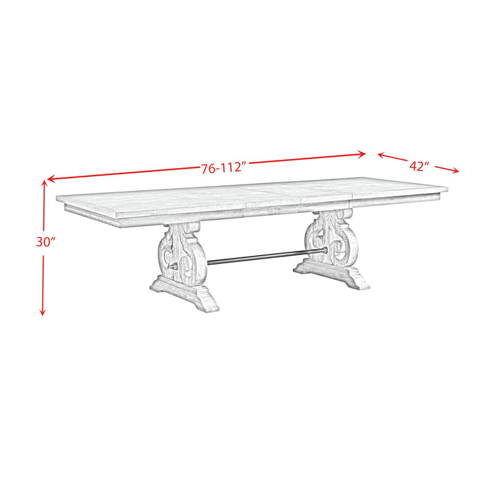 Stone Dining 7PC Set- Table, 4 Side Chairs, & 2 Parson Chairs