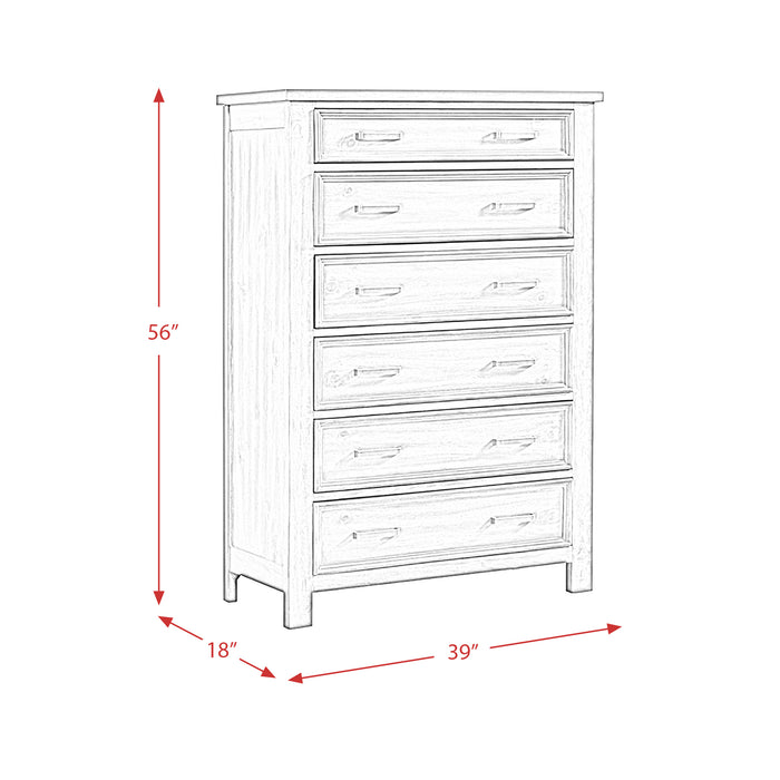 Sullivan 6-Drawer Chest in Drift Grey