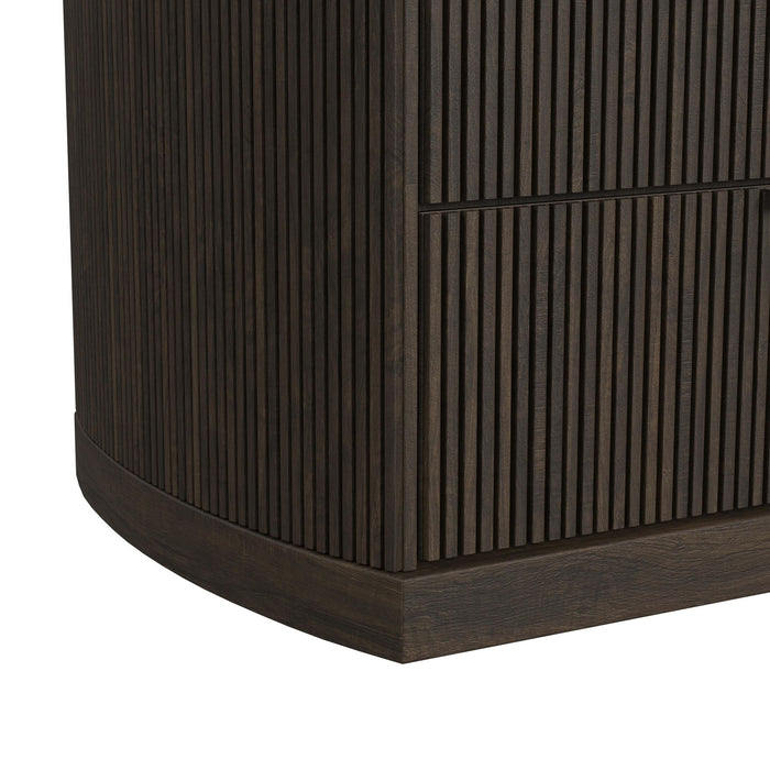 Sylvie Dresser and Mirror Set in Dark Brown