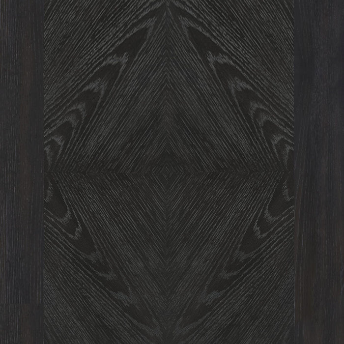 Transcend Dining Bench with Light Grey Fabric in Charcoal