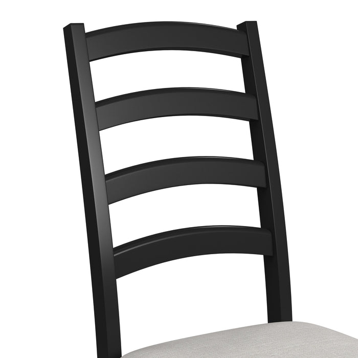 Tulane 6PC Dining Set with Table, 4 Chairs, and Bench in Oak and Black