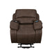 Brookings Power Lift Recliner W/ Heat & Massage-Brown