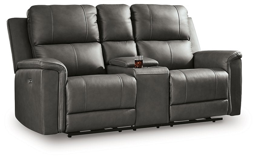 Bleckley Power Reclining Loveseat with Console