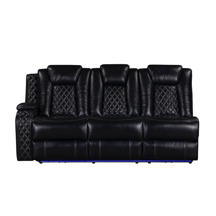 Orion Ii Laf Sofa W/Dual Recliner-Black