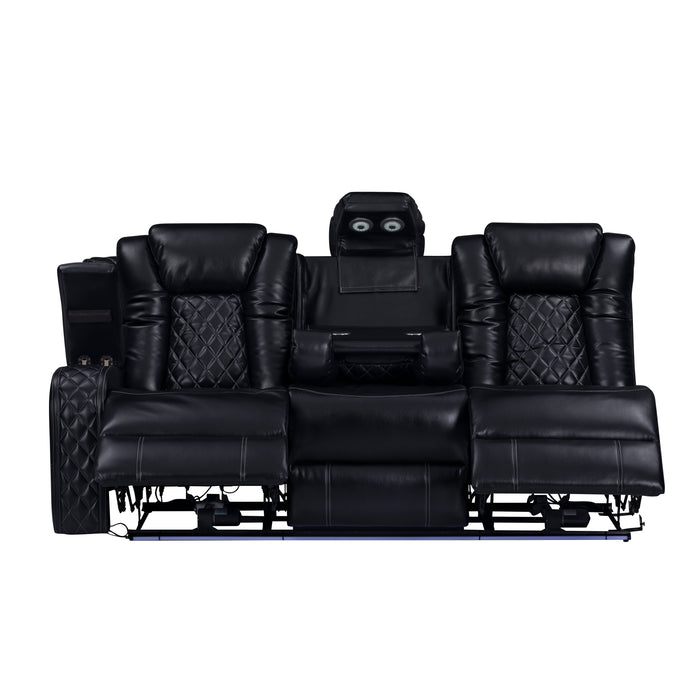 Orion Ii Laf Sofa W/Dual Recliner-Black