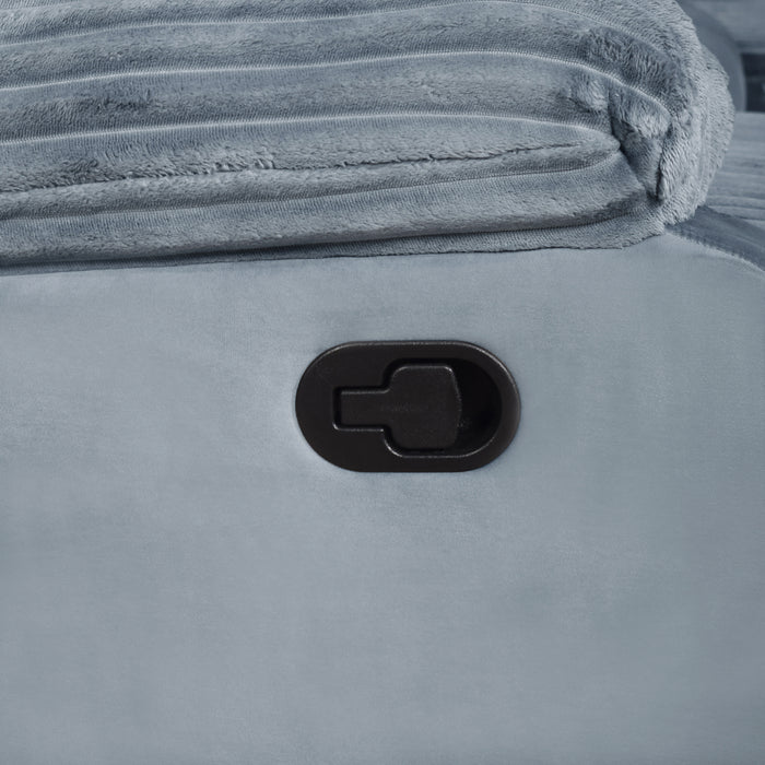 Willow Console Loveseat W/ Dual Recliners-Gray