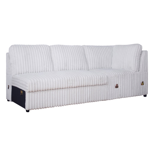 Bliss Laf Loveseat With Corner-Mist Gray